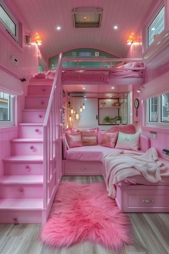 Pink Dorm Room