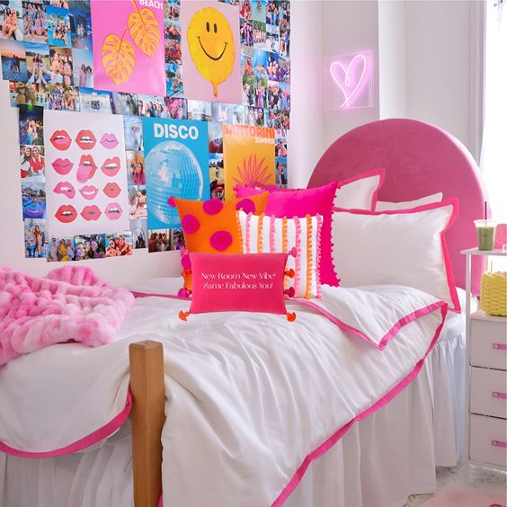 Pink bedding