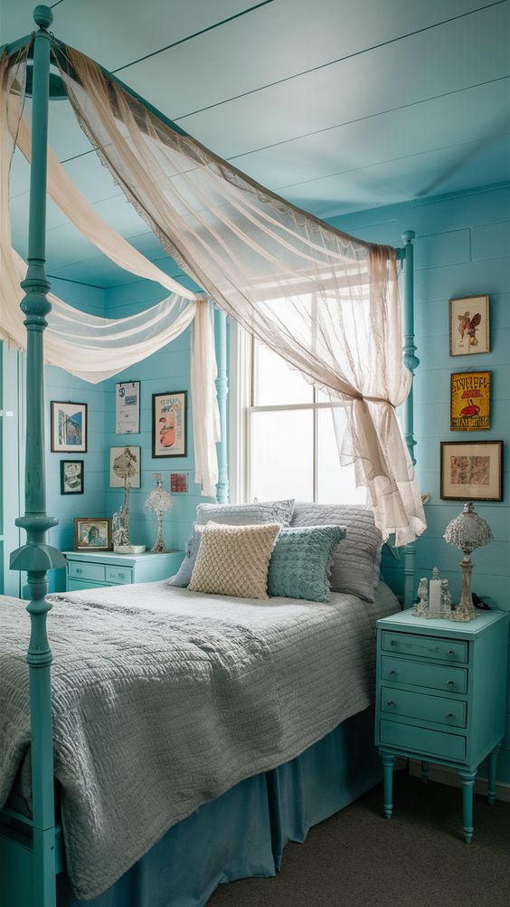 Light Blue Dorm-Room